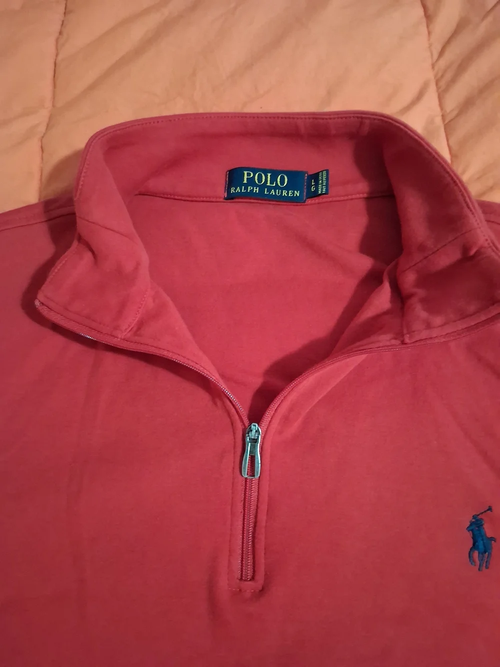 Polo by Ralph Lauren Red Quarter-Zip Long Sleeve Polo - Picture 5 of 5
